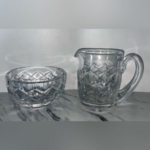 ⭐️Vintage/Antique Circa 60’'s Cut Crystal/Waterford Open Sugar Bowel/creamer set